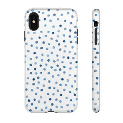 Blue Dots Pattern - Protective Phone Case