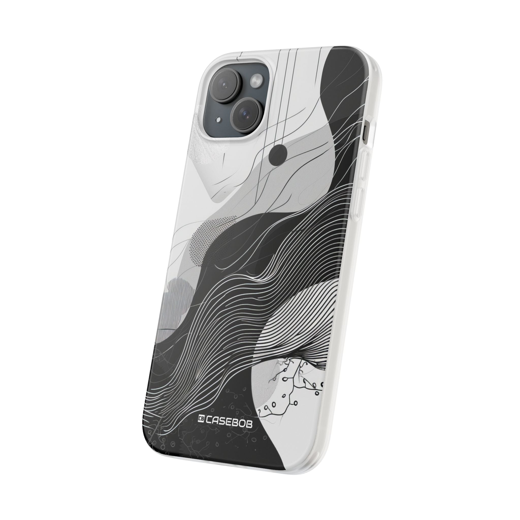 Monochrome Elegance | Flexible Phone Case for iPhone