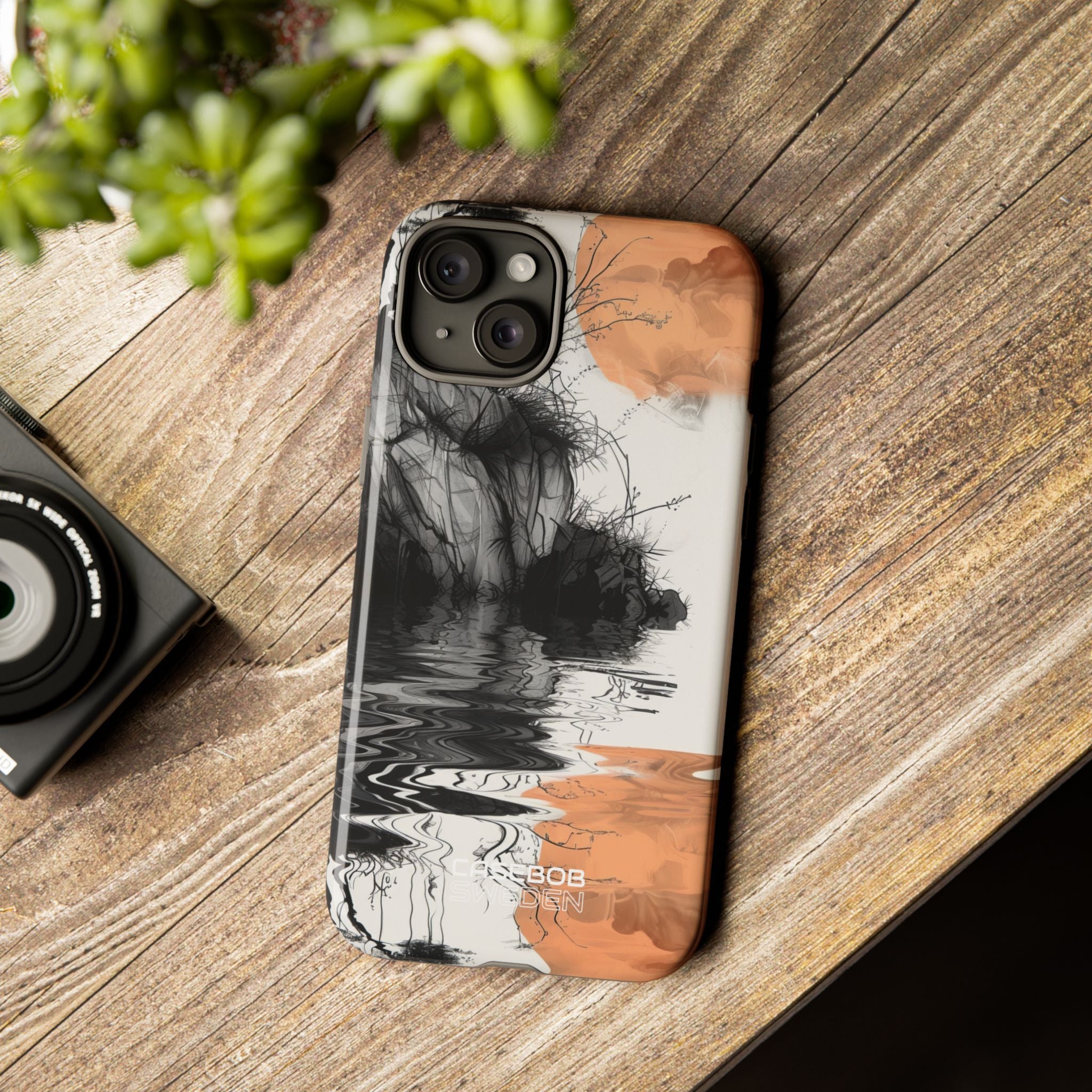 Riflesso della Luna Arancione iPhone 15 - Tough