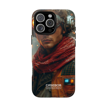 Futuristic Steampunk Explorer iPhone 16 - Tough