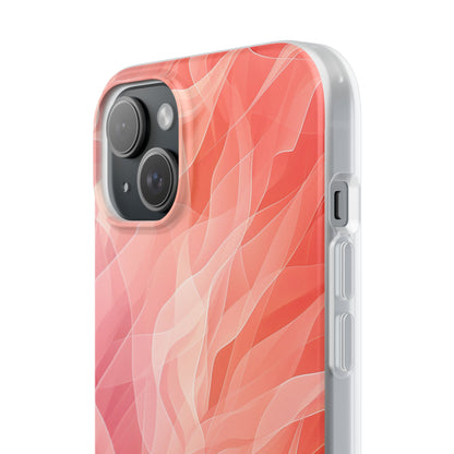 Peach Wave Drift iPhone 15 Plus Case - Soft