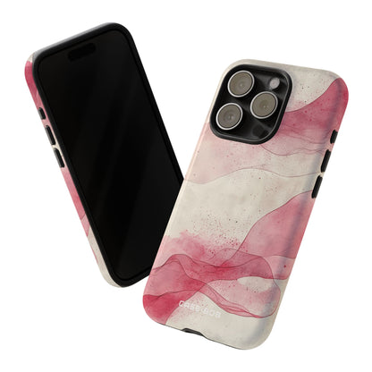 Crimson Waves iPhone 15 Pro Case - Tough