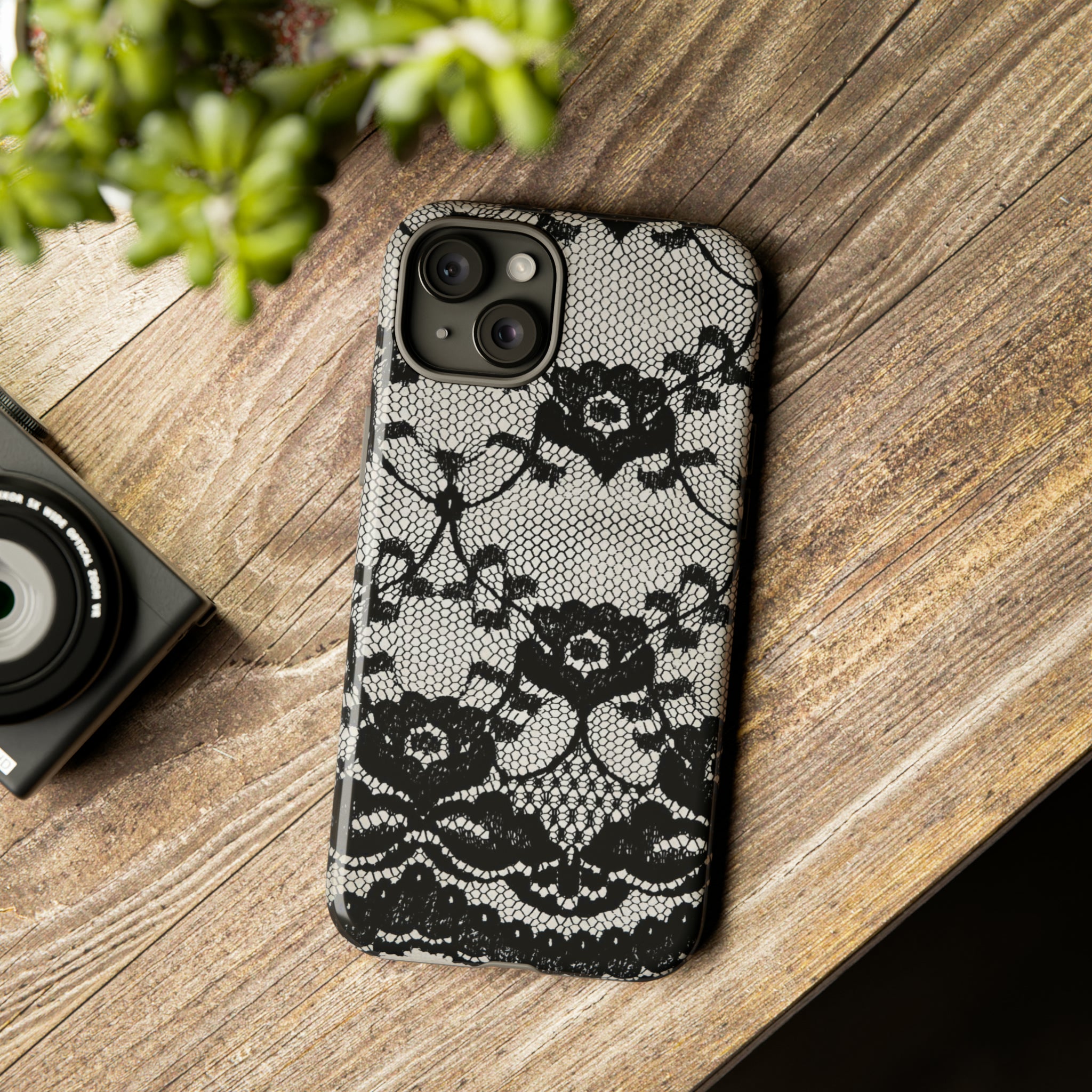 Lilrunge Gothic Flower - Protective Phone Case