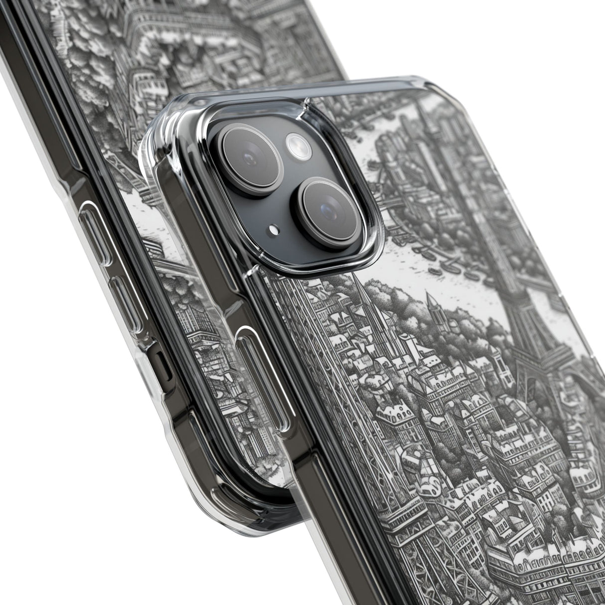 Timeless Cityscape - Phone Case for iPhone (Clear Impact - Magnetic)