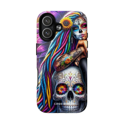 Sunflower Skull Glow iPhone 17 Case - Tough+