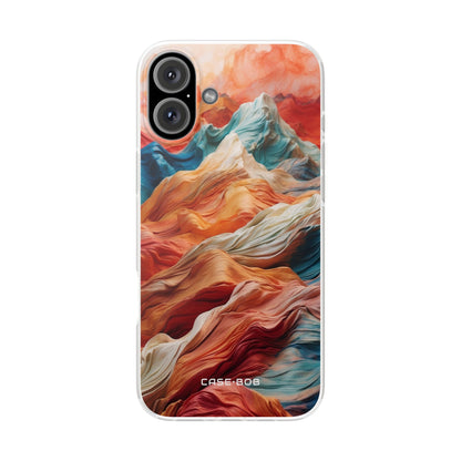 Fabric Peaks Cream iPhone 16 Plus Case - Soft