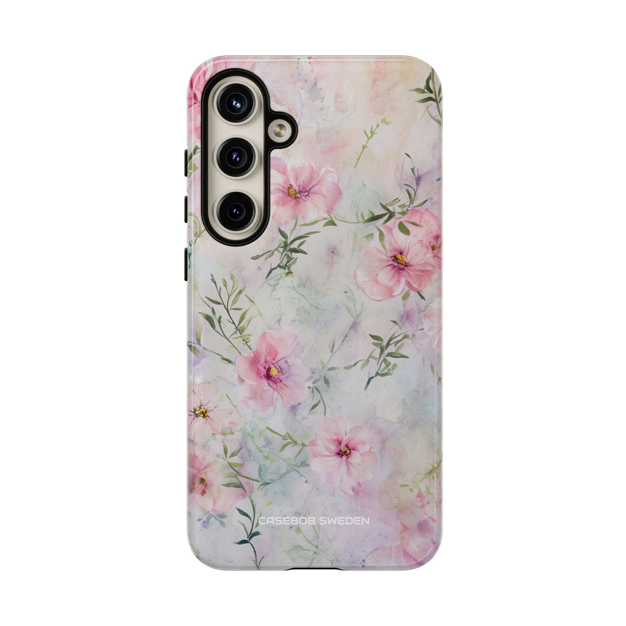 Pink Floral Watercolor Decor - Tough Samsung S24 Phone Case