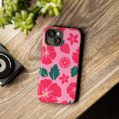 Tropical Hibiscus Harmony - iPhone Case
