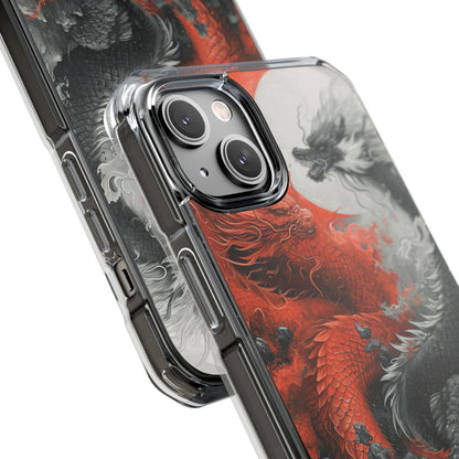 Twin Dragons Crimson iPhone 14 Plus Case - Impact