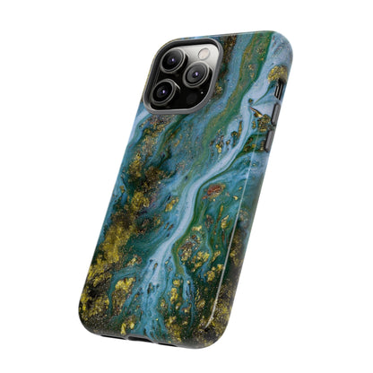 Ocean Blue Ink Art iPhone Case (Protective) Phone Case