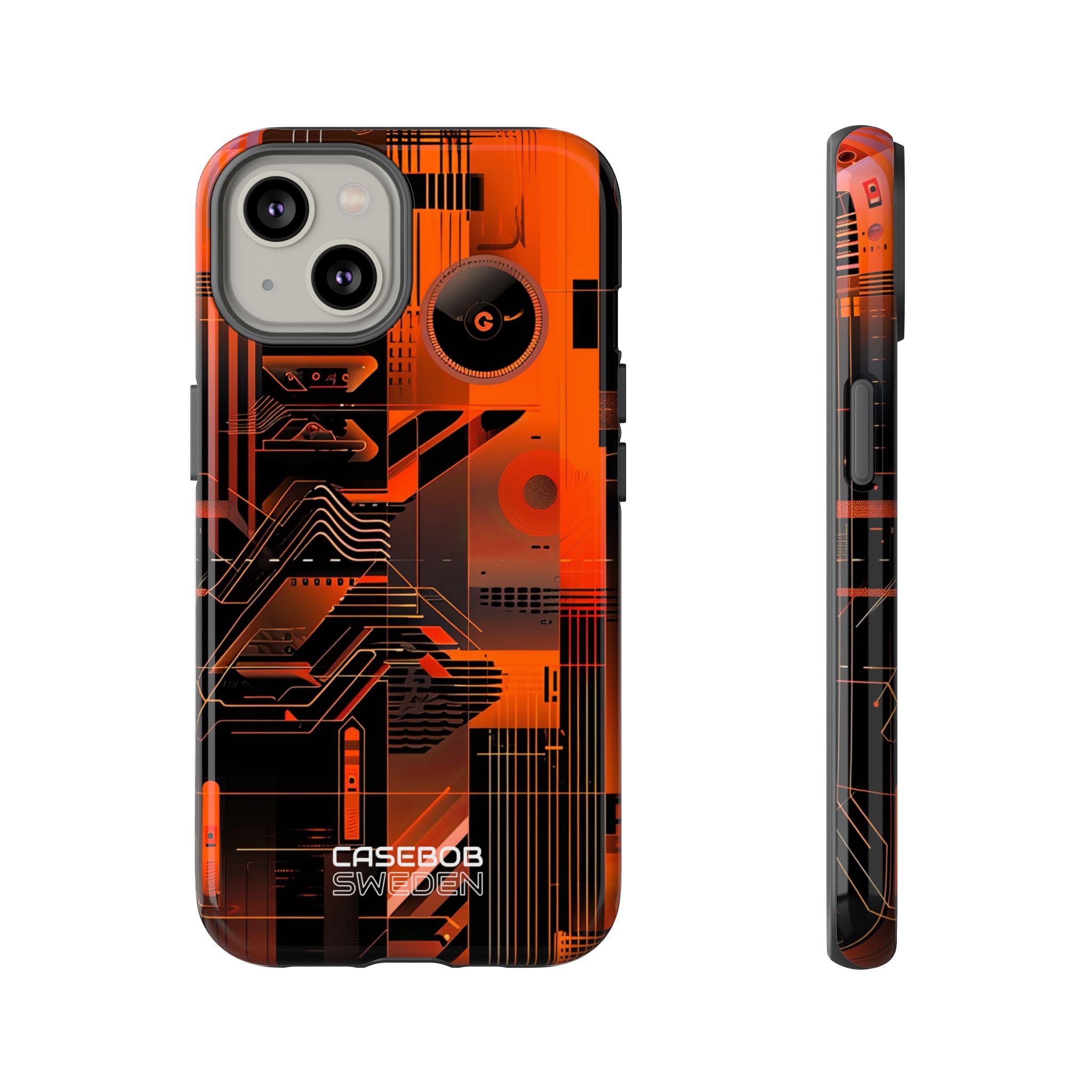 Orange Circuit Dreams iPhone 14 – Tough