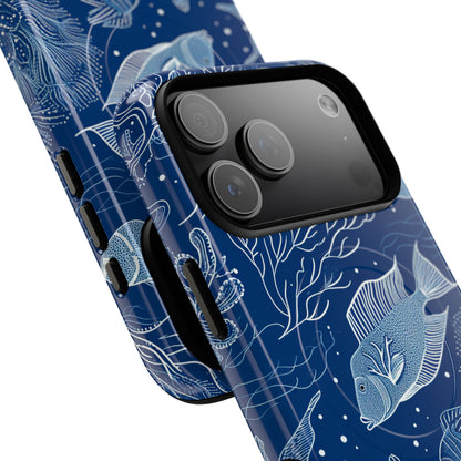 Navy Scale Reef iPhone 17 Pro Max Case - Tough+