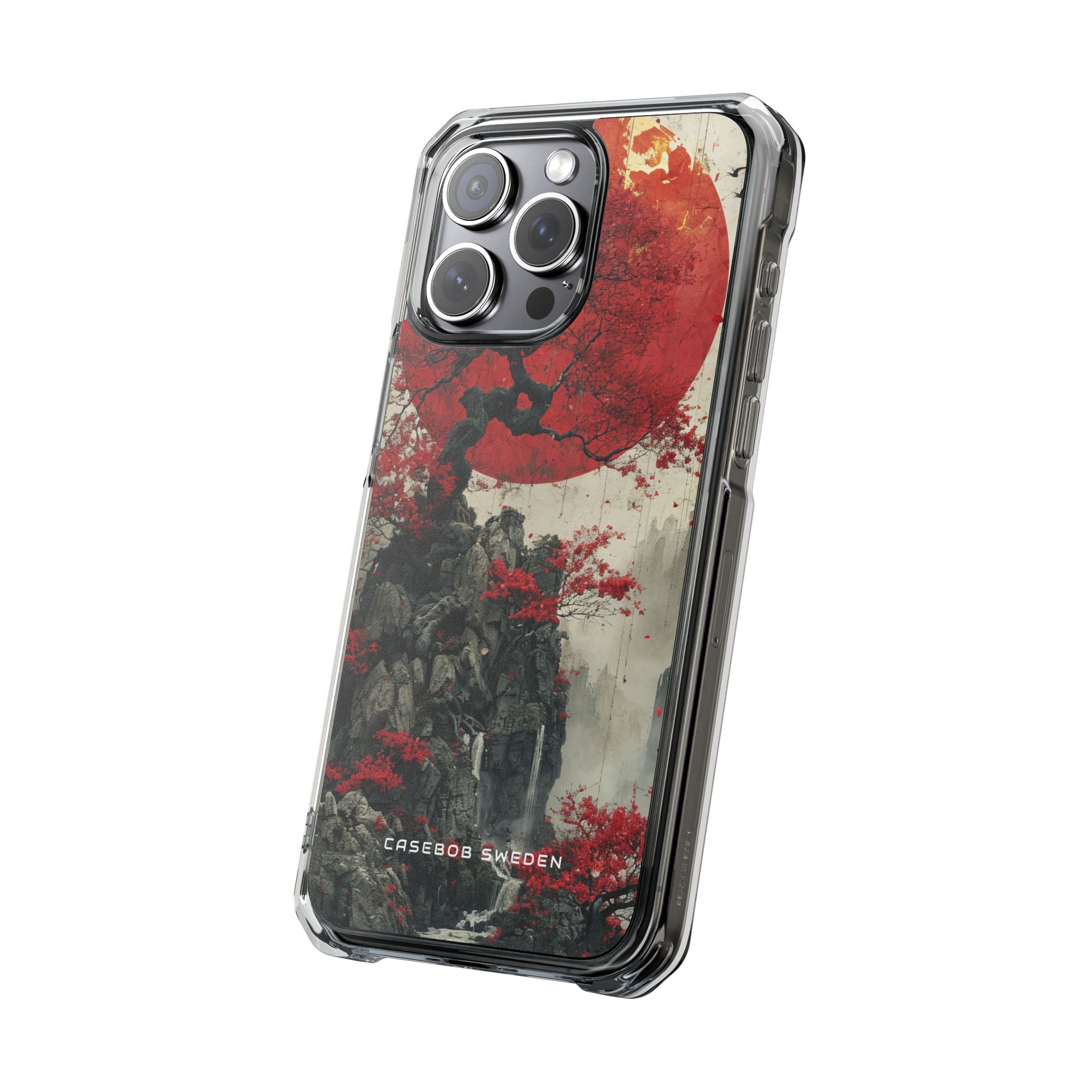 Zen Serenity in Red Harmony iPhone 15 - Clear Impact Phone Case