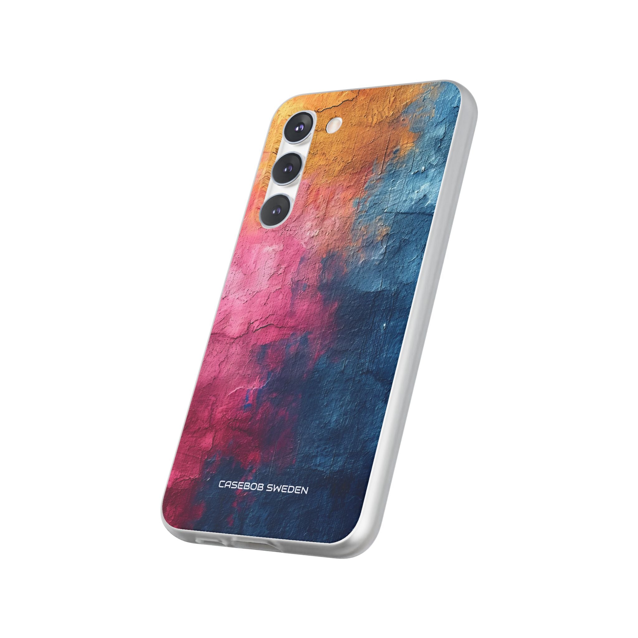 Blue Pink Abstract - Flexi Samsung S23 Phone Case