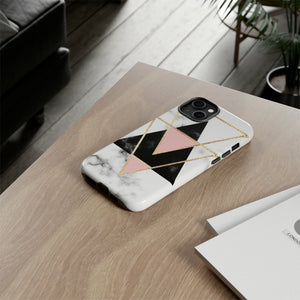 Marble Triangles - Protective Phone Case