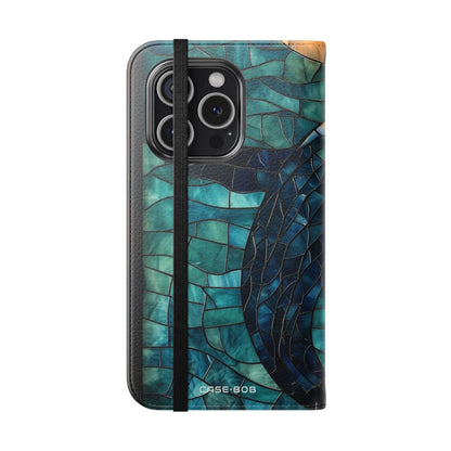 Blue Whale Mosaic - iPhone 15 Pro Case - Wallet
