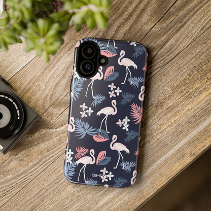 Flamingos Dance Playfully - iPhone Case