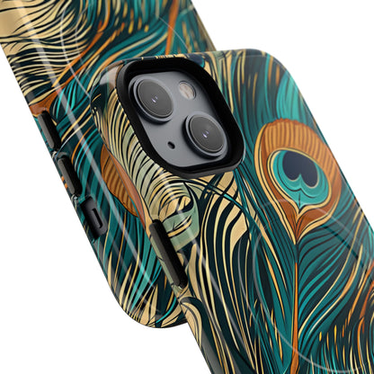 Peacock Feather Whirl iPhone 14 - Tough+
