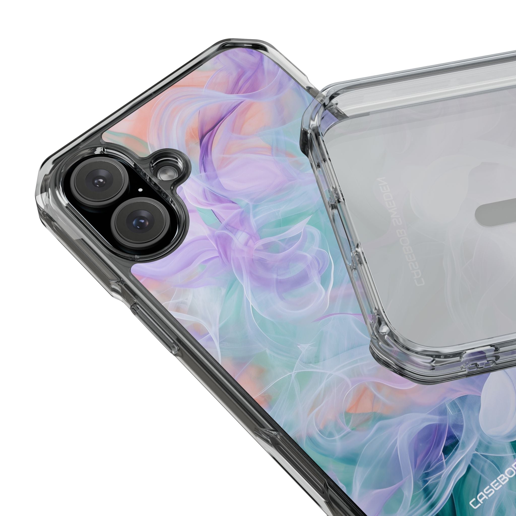 Purple Peach Whirl - Clear Impact iPhone 16 Phone Case