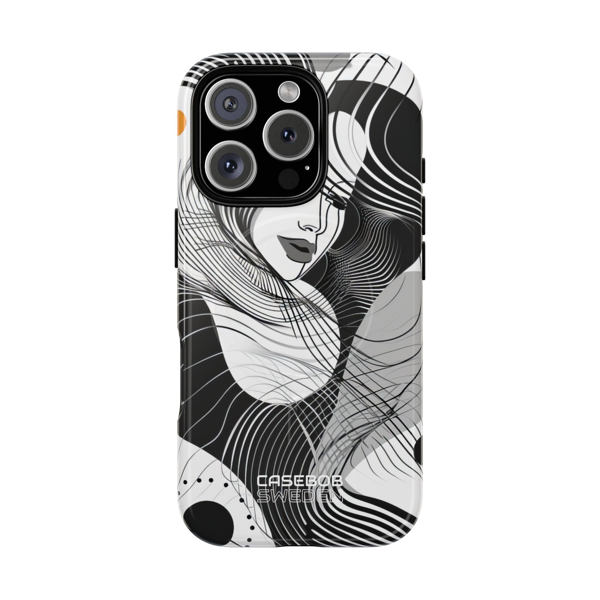 Orange Wave Motion iPhone 16 - Tough+