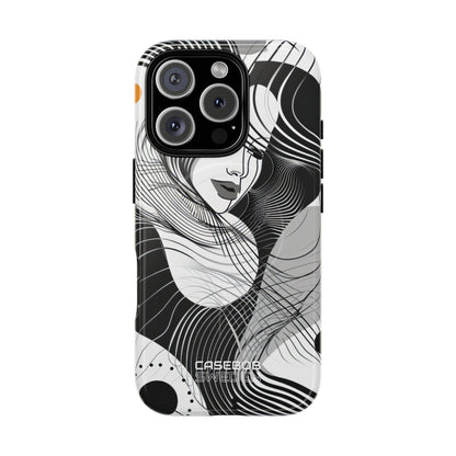 Orange Wave Motion iPhone 16 - Tough+