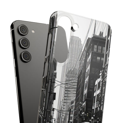 Urban Cityscape Line Perspective Samsung S23 - Slim Phone Case