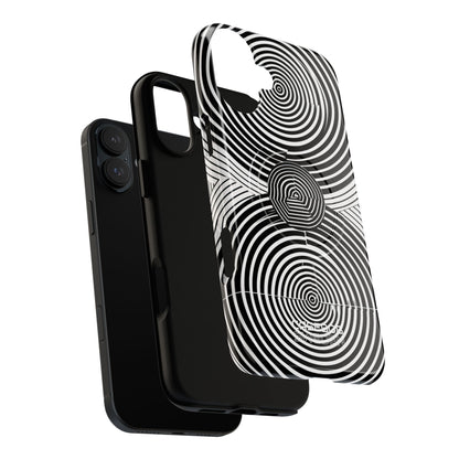 Monochrome Spiral Motion iPhone 16 - Tough+