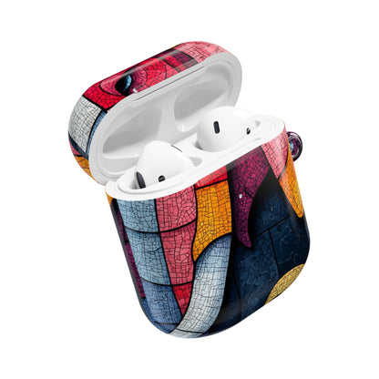 Blue Mosaic Elephant - AirPods Case