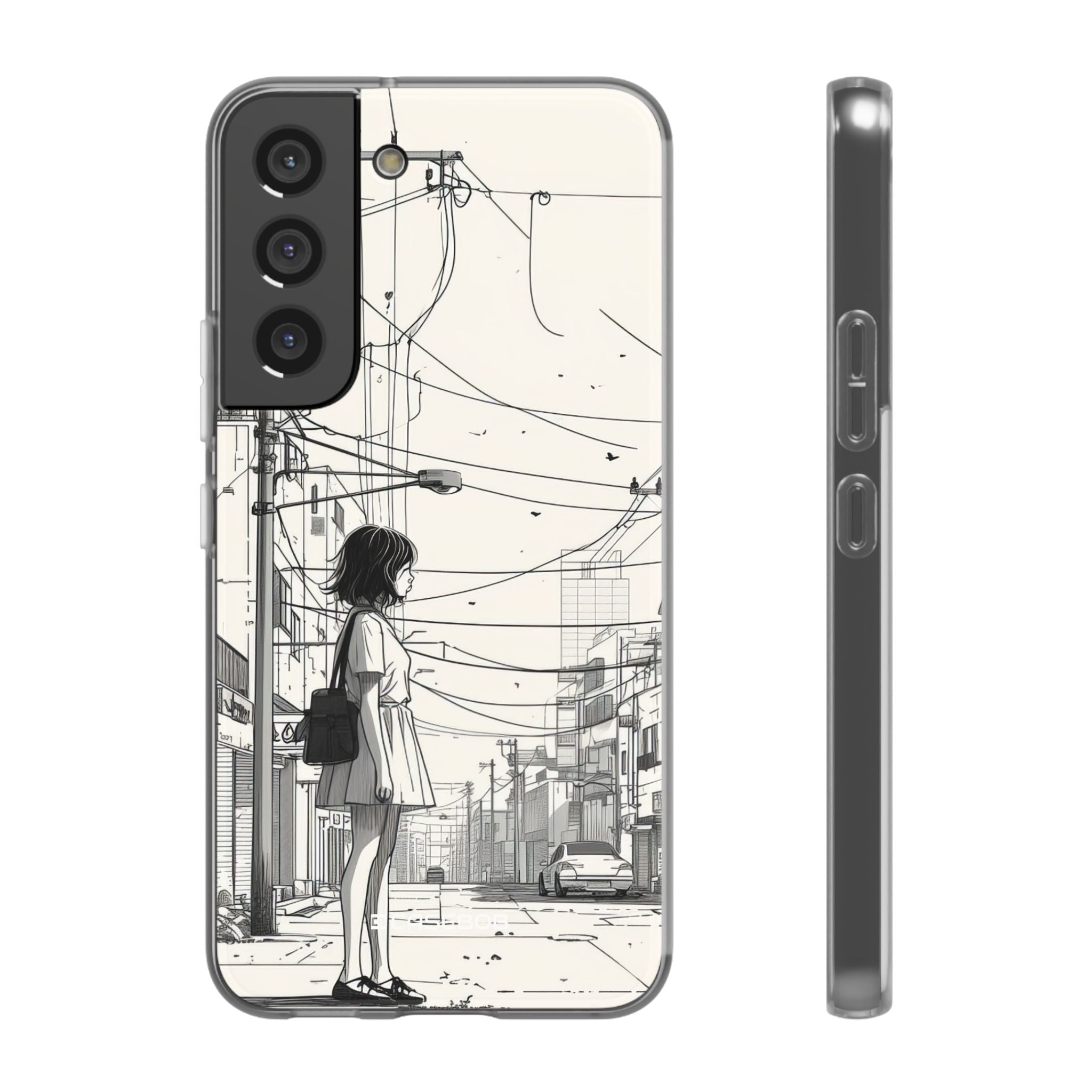 Urban Solitude Sketch | Flexible Phone Case for Samsung Galaxy