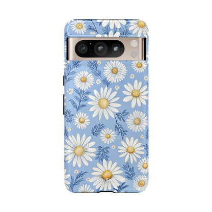 Daisies On Blue - Google Pixel Case
