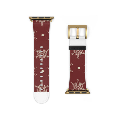 Cream Snowflakes Crimson - Kellonranneke