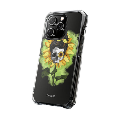 Sunflower Skull Fusion iPhone Case - Impact