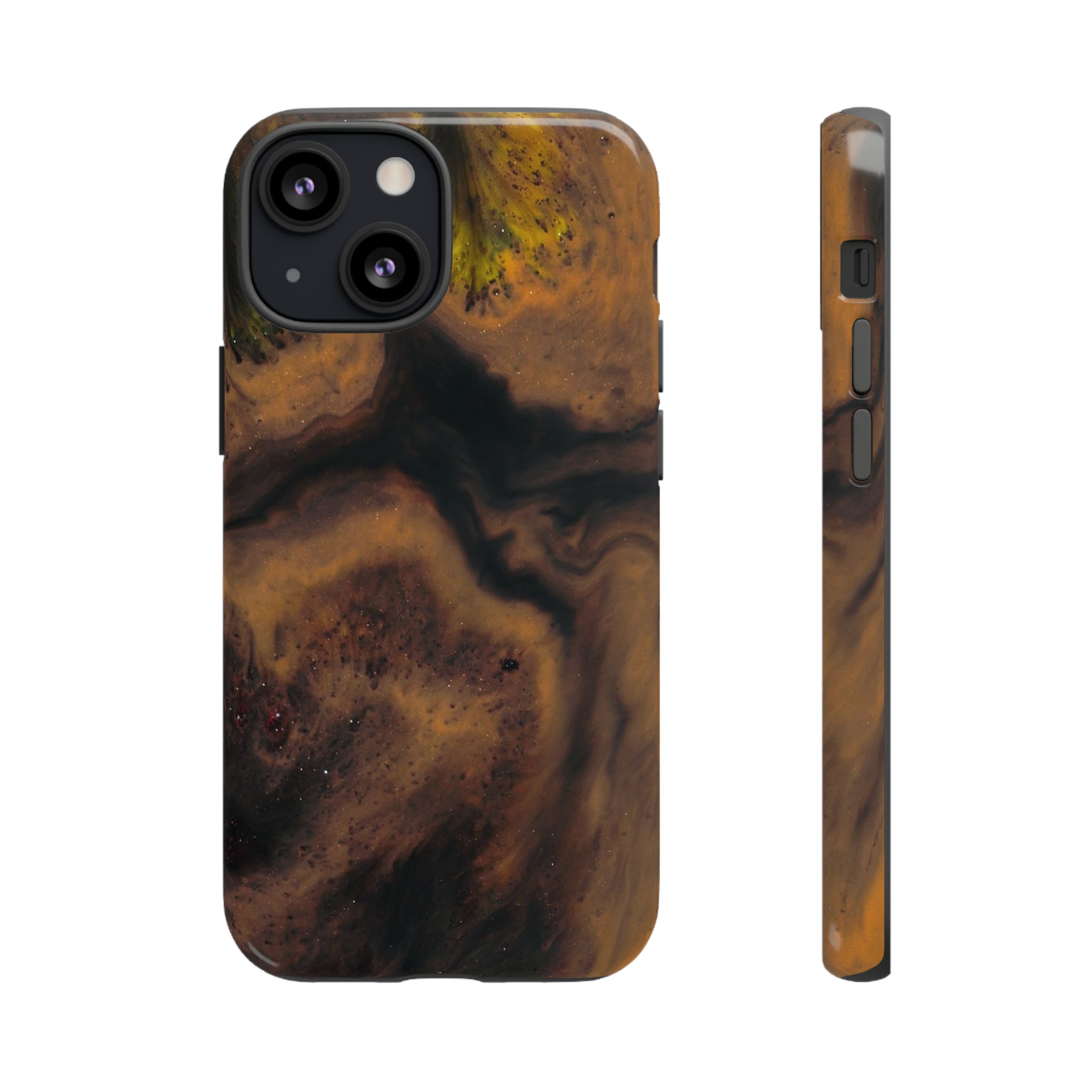 Brown Earth Ink Art - Protective Phone Case