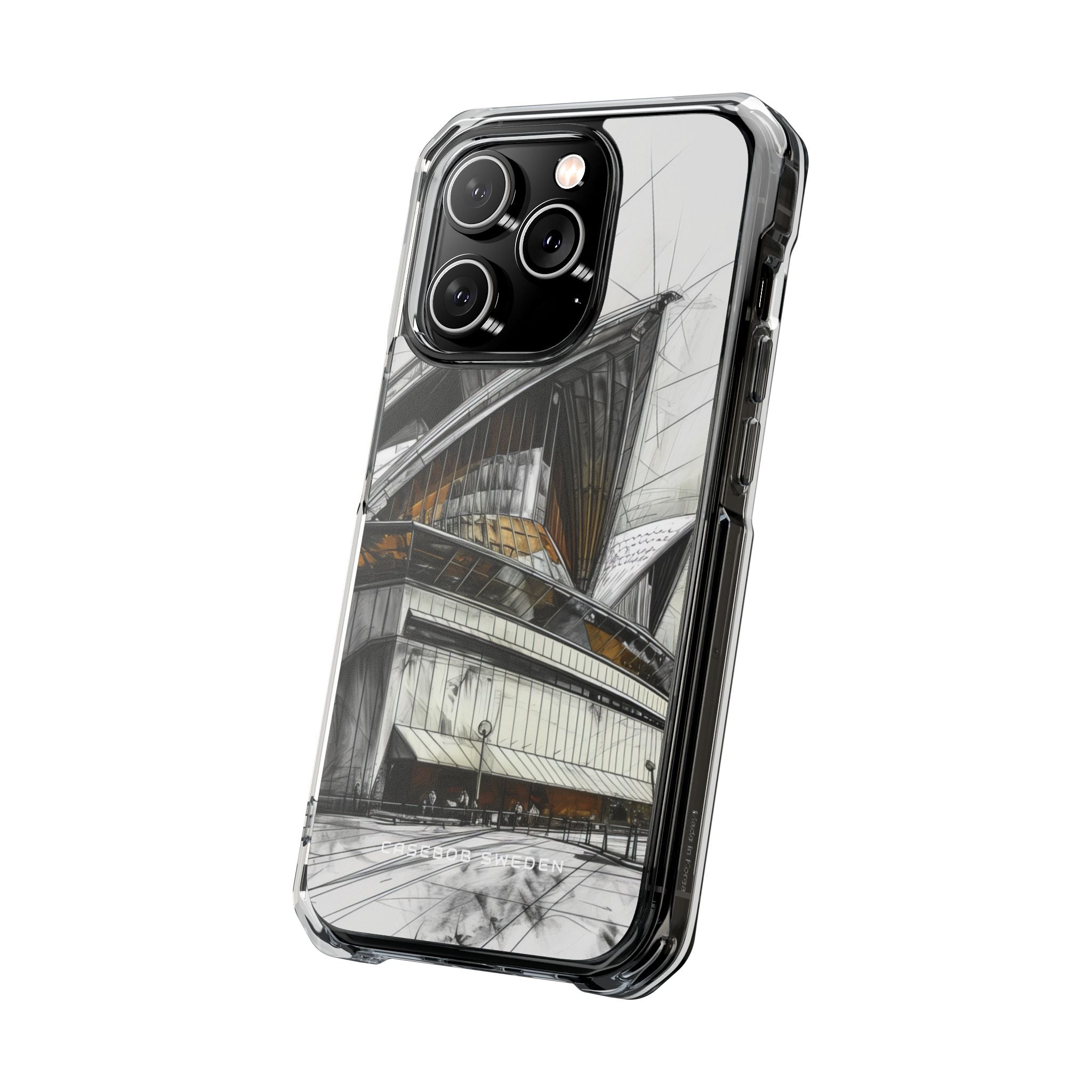 Architectural Curves in Line Formation iPhone 14 - Clear Impact Phone Case