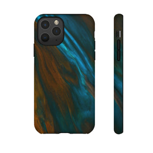 Neon Blue Ink Art iPhone Case (Protective) iPhone 11 Pro Matte Phone Case