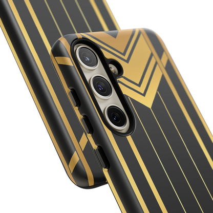 "Golden Art Deco Symmetry in Geometric Elegance" Samsung S24 - Tough Phone Case