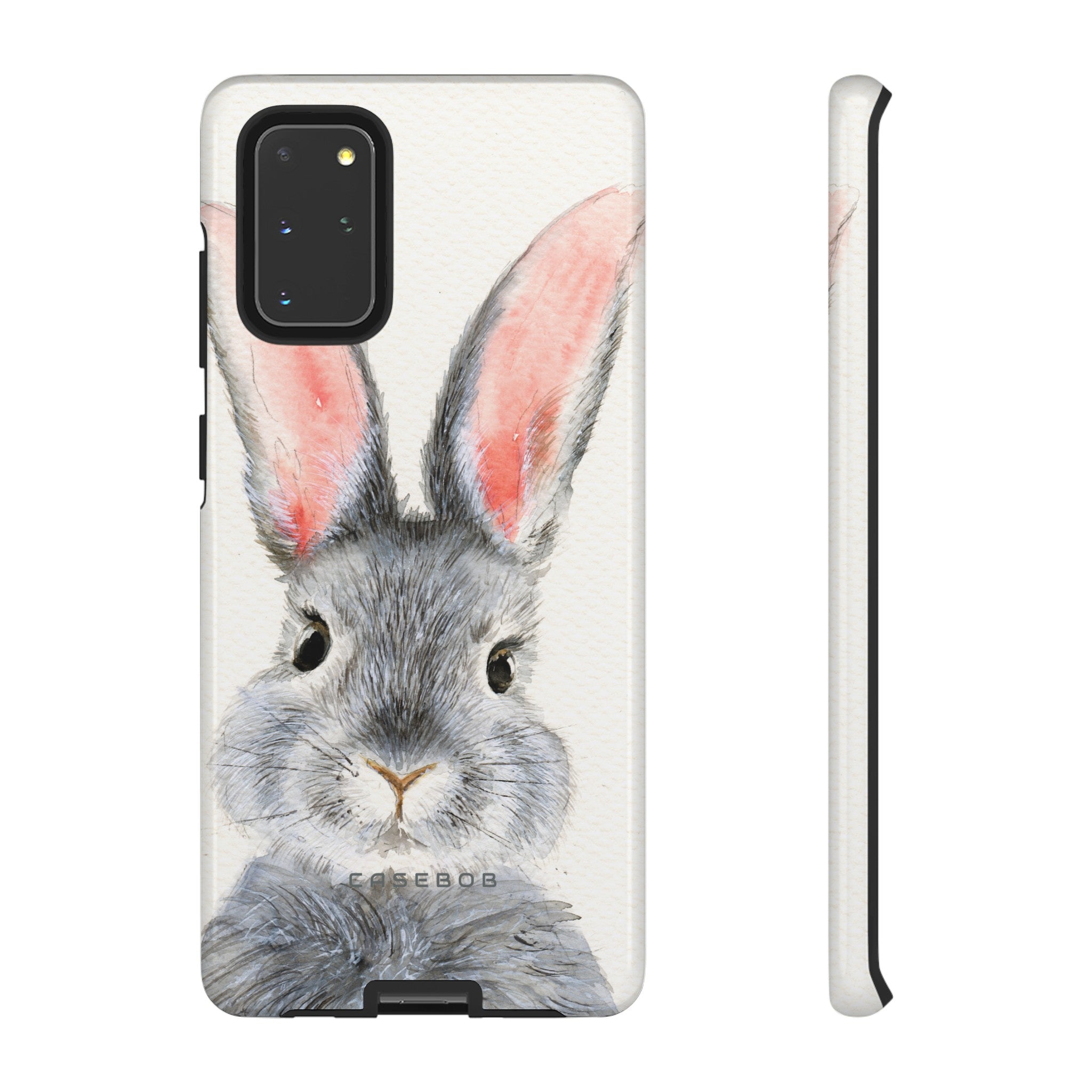 Watercolor of Fluffy Rabbit - Protective Phone Case