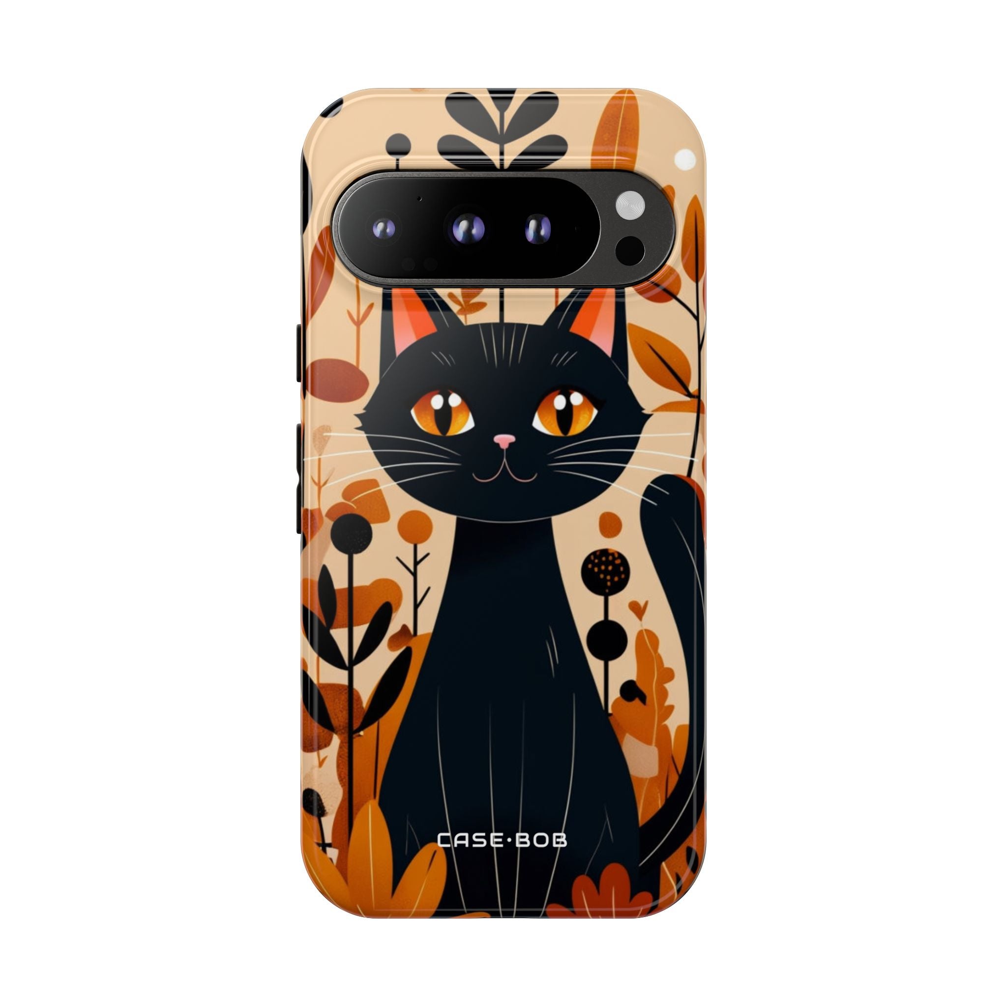 Black Cat Glow Google Pixel 9 Pro Case - Tough
