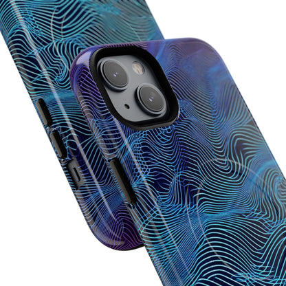 Neon Waves Flow iPhone 14 - Tough+