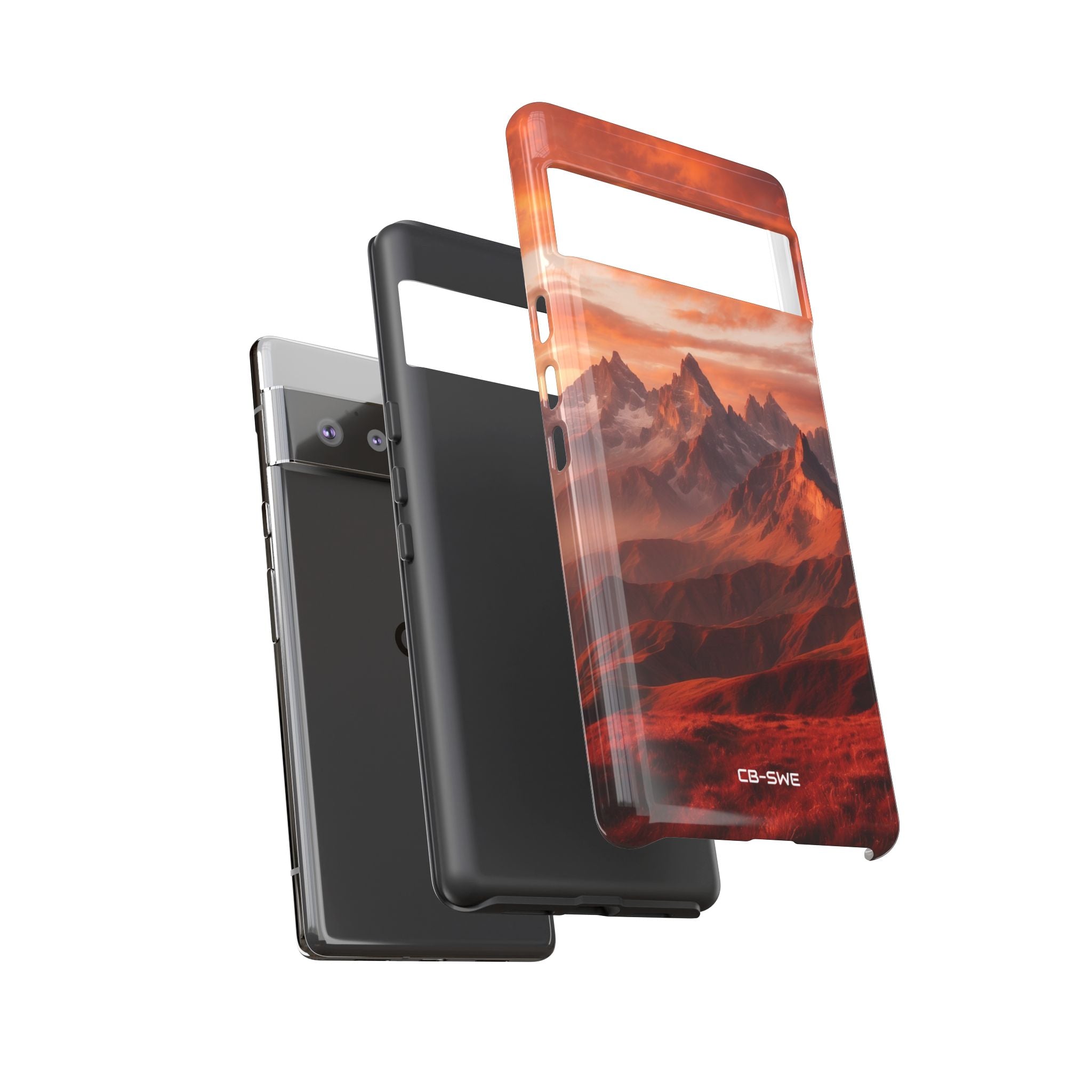 Mountain Peaks Glowing - Google Pixel Case