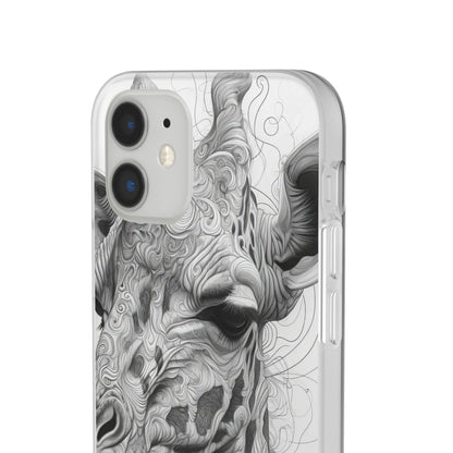 Monochrome Giraffe | Flexible Phone Case for iPhone