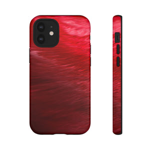 Red Feather Ink Art iPhone Case (Protective) iPhone 12 Mini Glossy Phone Case