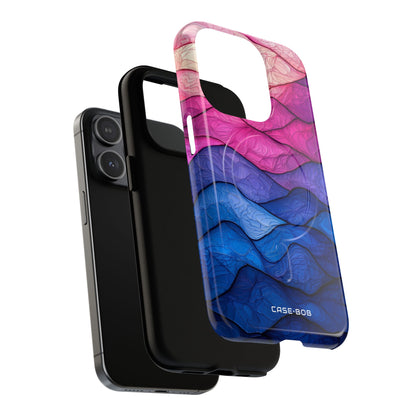Wavy Vein Gradient iPhone 15 Pro Case - Tough+