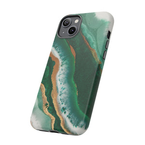 Green & Gold Epoxy - Protective Phone Case