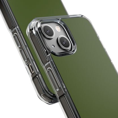 Dark Moss Green - Clear Impact Case for iPhone