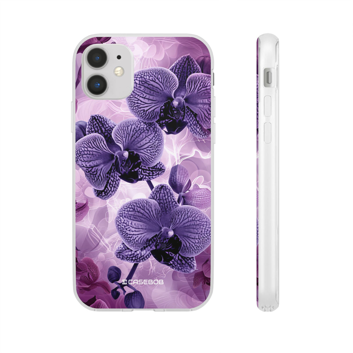 Strahlendes Orchideen-Design | Handyhülle für iPhone (flexible Hülle) 