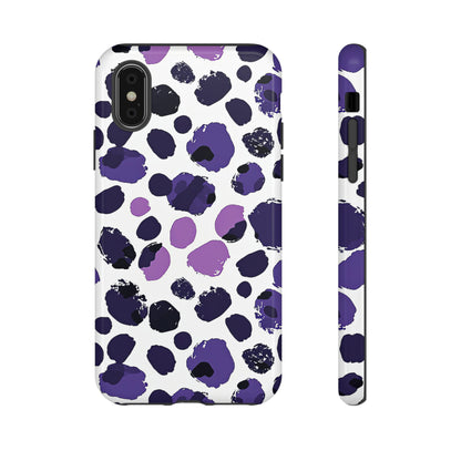 Purple Dots Abstract Minimal Case - Protective Phone Case