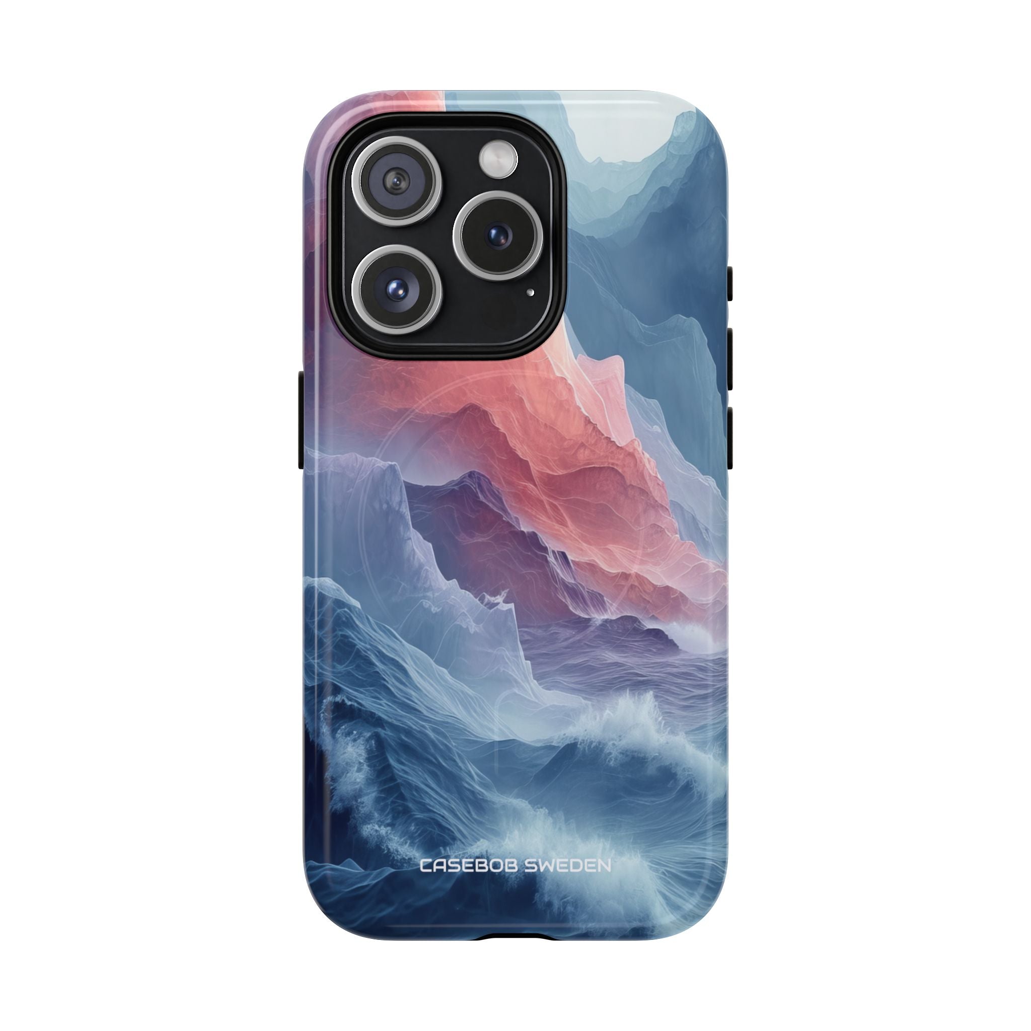 Mountain Wave Serenity - Tough + MagSafe® iPhone 15 Phone Case