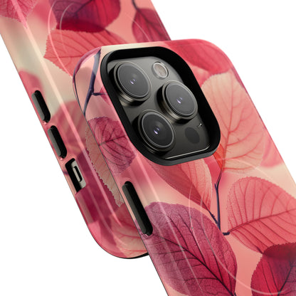 Pink Purple Nature Pattern - Tough + MagSafe® iPhone 14 Phone Case