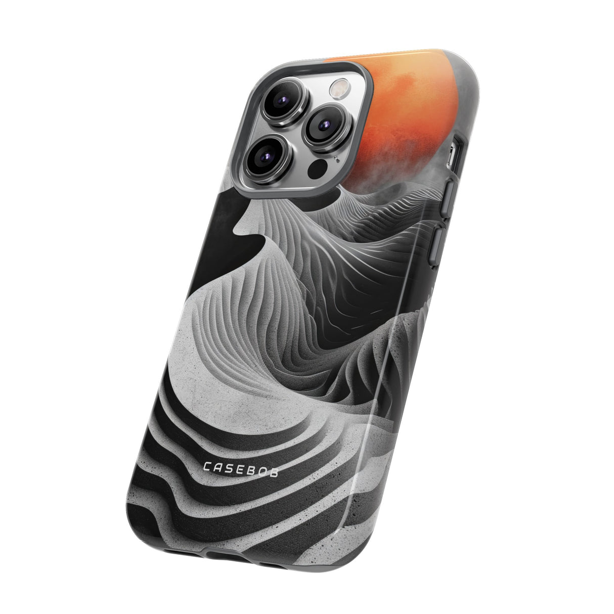 Orange Moon Illusion - Protective Phone Case